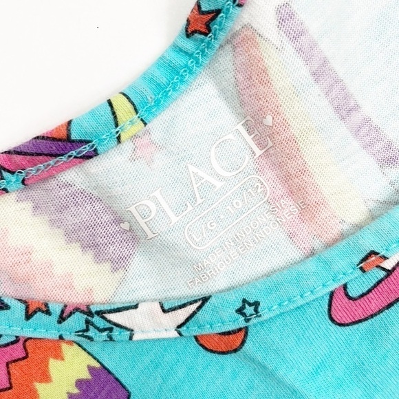 The Children's Place girls unicorn/rainbow print dress - Picture 3 of 4